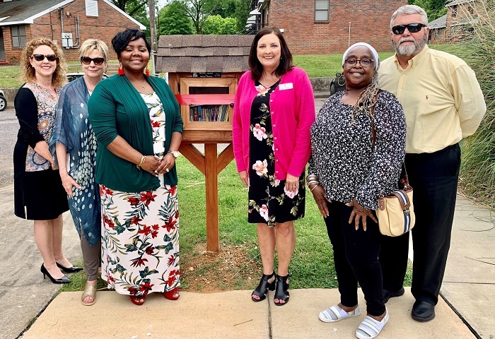 BookNook - BrooksideVillage pictured BCBS Caring Foundation, Better Basics and Trussville Daybreak Rotary Club