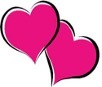 Two pink hearts