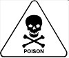 A skill and crossed bones above the word poison