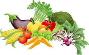 Various veggies are gathered together, including corn, tomatoes, and carrots.  