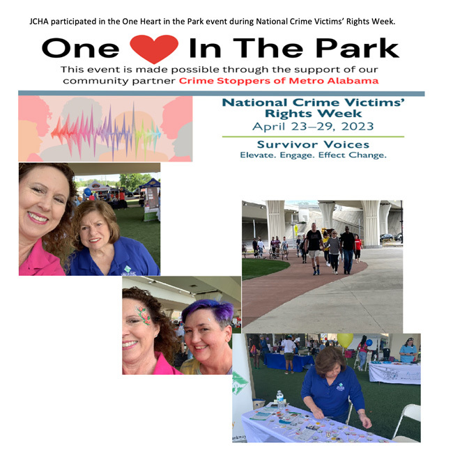 One Heart in the Park Flyer, all information as listed below.