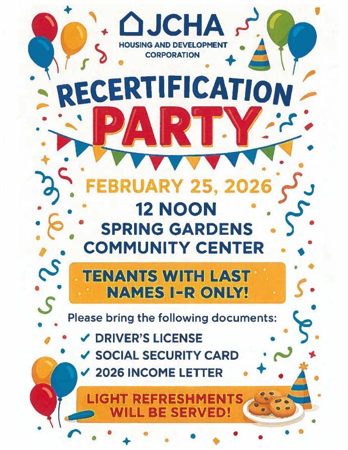 Recertification Party Flyer, all information as listed below.