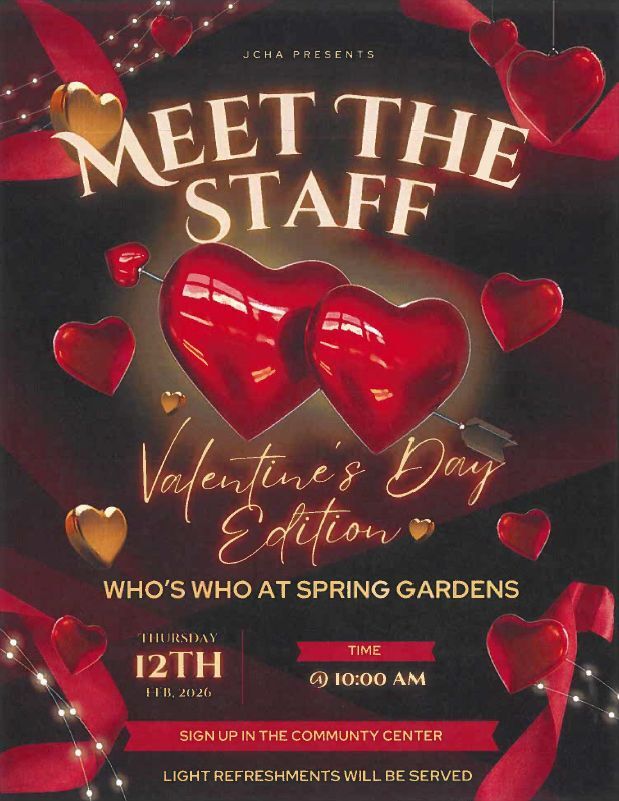 Meet the Staff Flyer, all information as listed below.