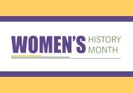 A Women's History Month banner.