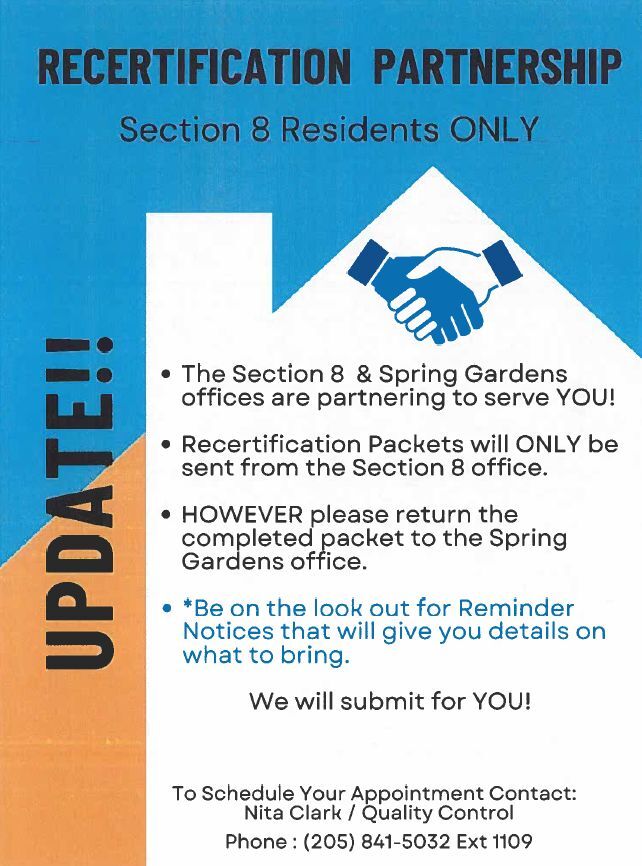 Recertification Partnership Flyer, all information as listed below.