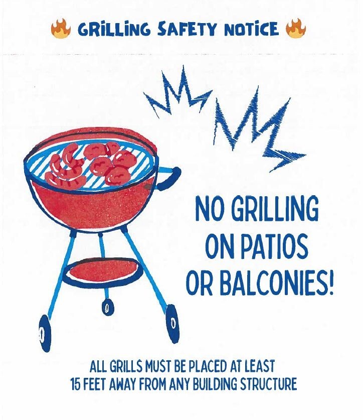Grilling Safety Flyer, all information as listed below.