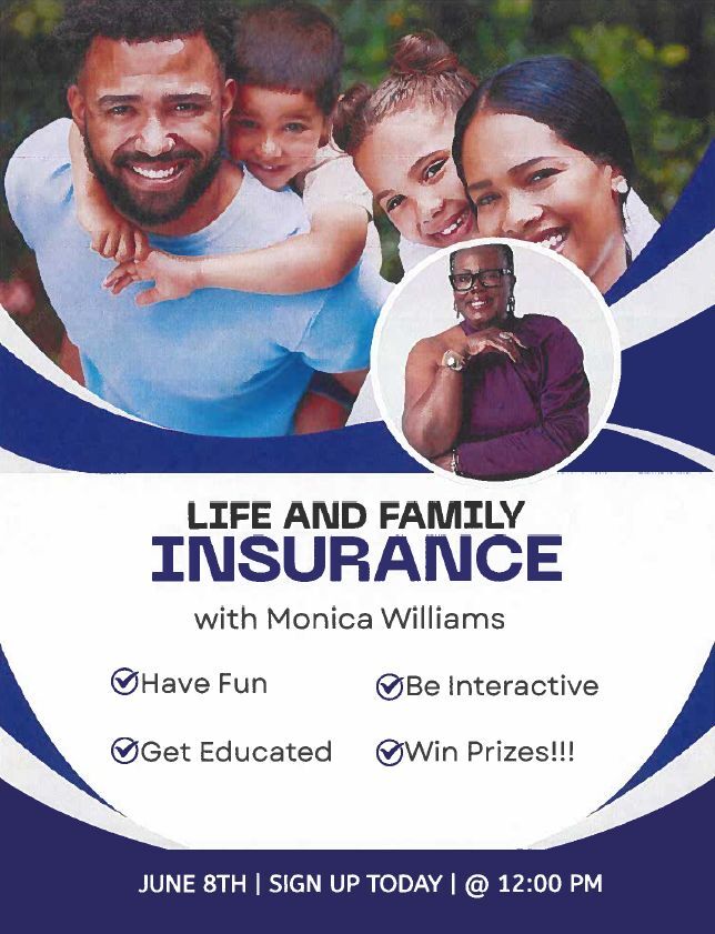 Life and Family Insurance, all information as listed below.