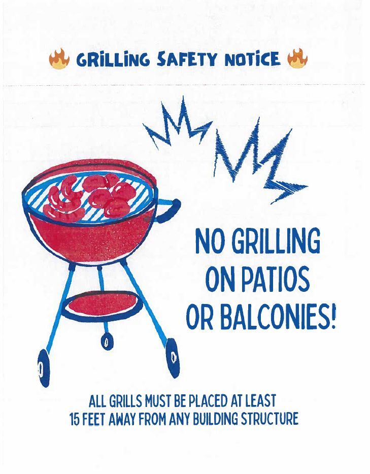 Grilling Safety Flyer, all information as listed below.