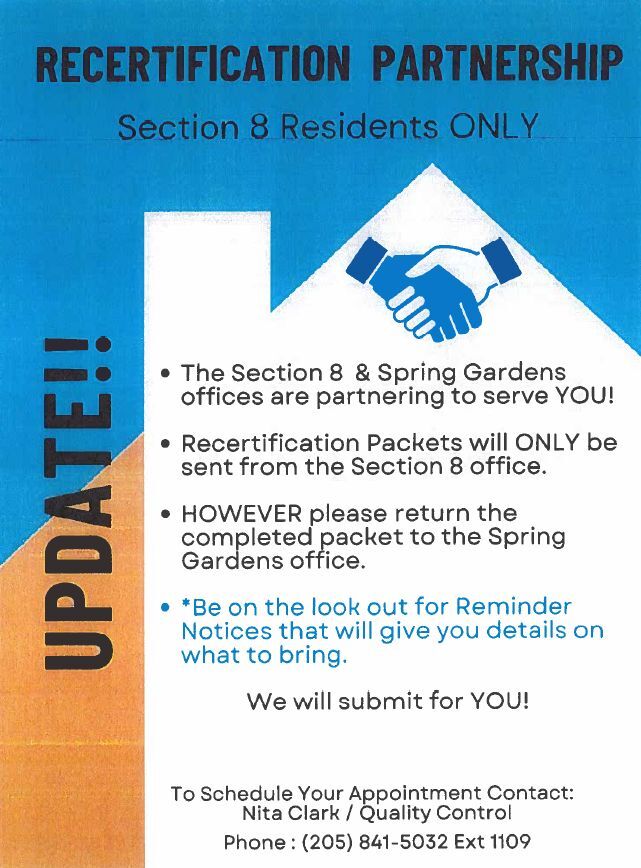 Recertification Partnership Flyer. All information as listed below.