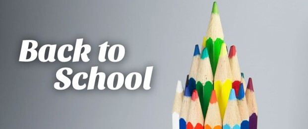 Back to School. A handful of colored pencils.